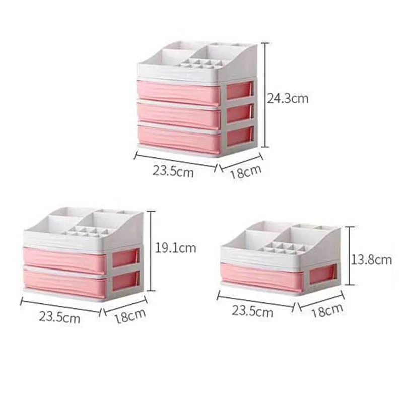 

5 Layers Desktop Cosmetic Storage Box Drawer Sundries Jewelry Organizer Case Nail Polish Makeup Container Home Office Organizer
