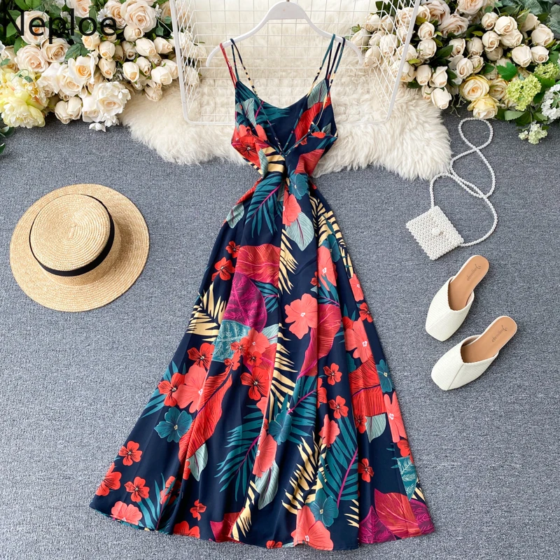 Женское богемное длинное платье без рукавов Neploe летнее сексуальное с открытыми