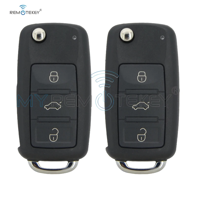 Remtekey 2 шт. 300 959 753AA HU66 3 кнопки 434 МГц 300959753AA для VW Touareg 2004 2005 2006 2007 2008 2009 2010 2011 remtekey|Ключ