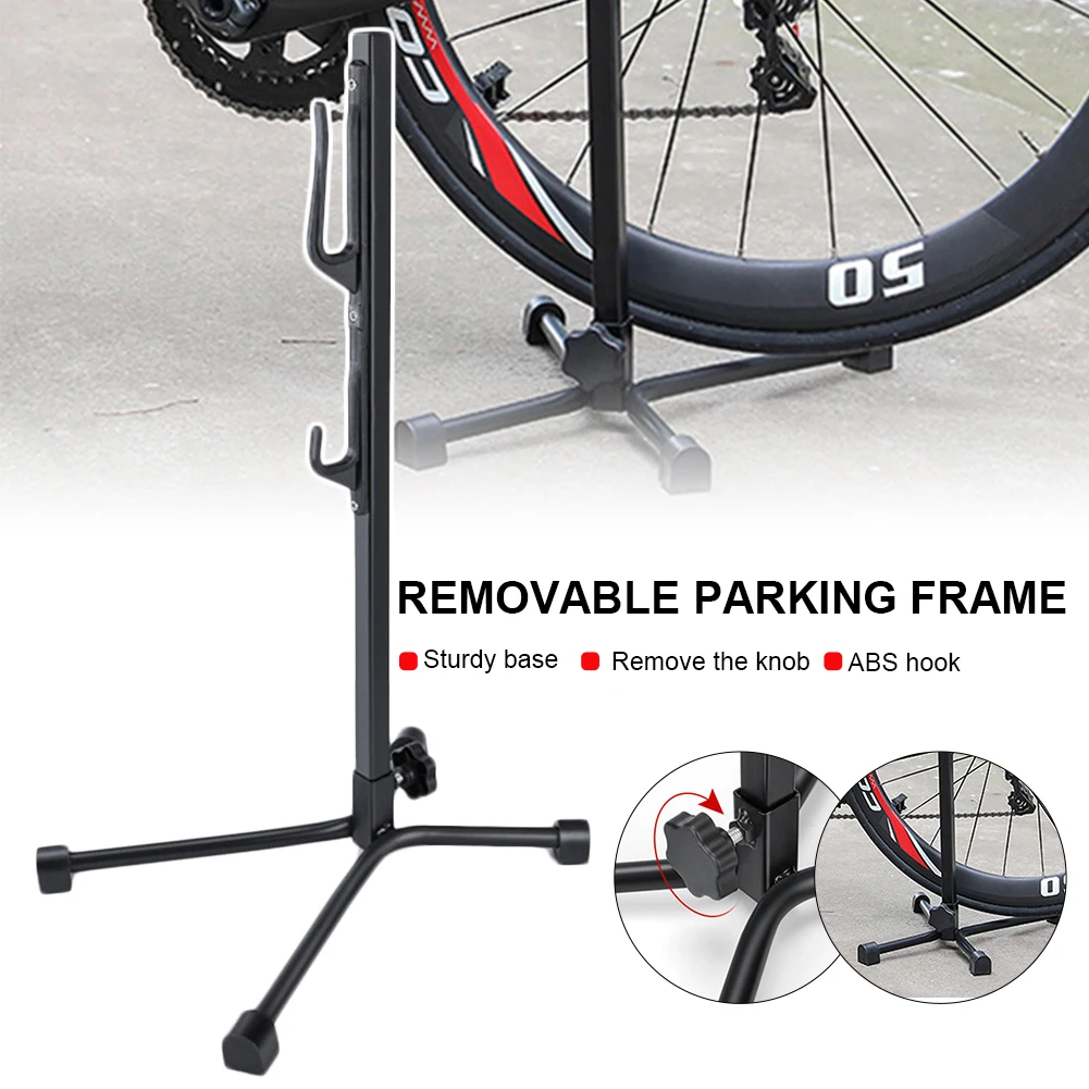 

Bicycle Stand Floor Metal Bike Repair Stand Parking Detachable Mountain Road Bike Indoor Garage Storage Maintenance Holder Rack