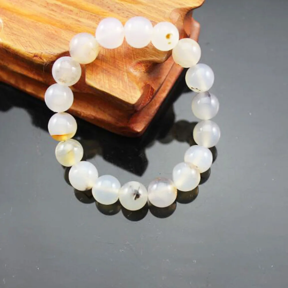 10mm Skin Quartz Хороший браслет из бисера чакра для мужчин 10 мм натуральный камень Лава Рок тигровый глаз черный оникс бусины из лечебных камней стрейч Шарм Йога женские ювелирные изделия - Окраска металла: 10mm Skin Quartz