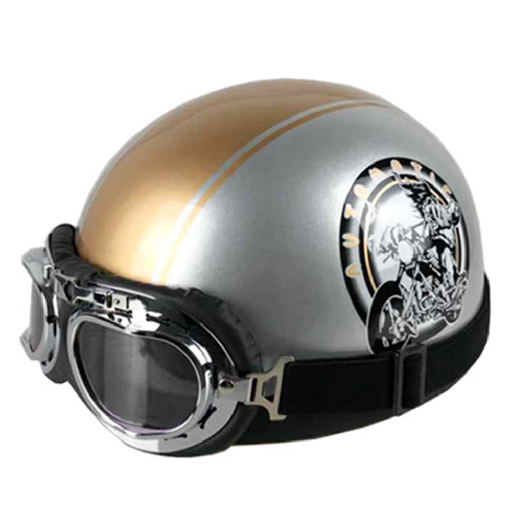 Мотоциклетный шлем на пол лица для мужчин и женщин винтажный езды
