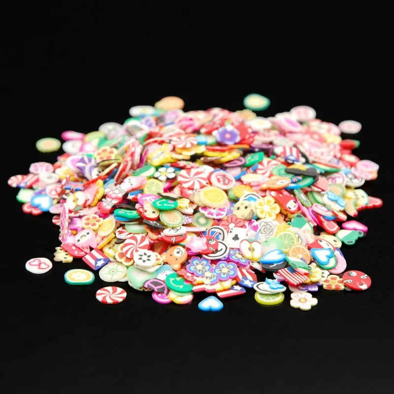 Новинка 200 искусство для ногтей 3D перо цветы фрукты ломтики полимерная глина DIY