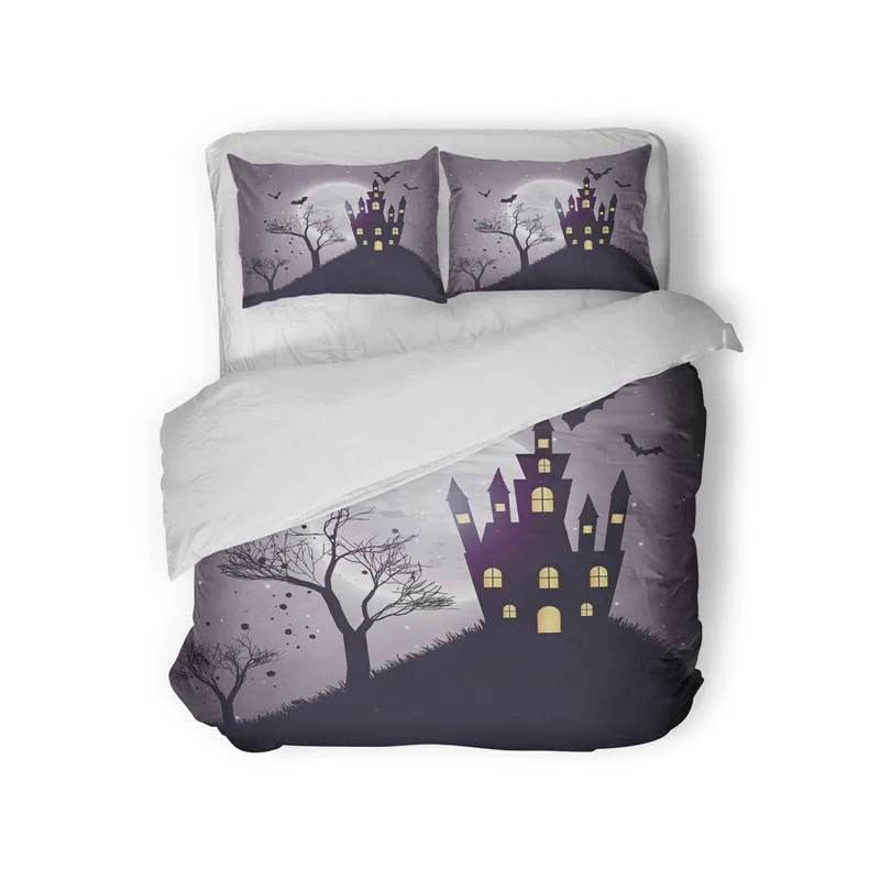 Комплект постельного белья с рисунком кошмара на Хэллоуин|Пододеяльник| |