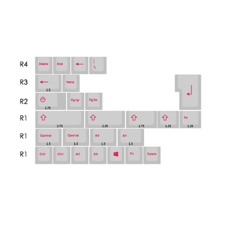 Red F ModifierPro x1 Красный шрифт краситель Sub Keycaps набор толстый PBT пластик 139 Вишневый профиль механическая клавиатура Gh60 Xd60 Xd84 Cospad Rs96 Zz96 Fc660 - Цвет: Red F ModifierPro x1