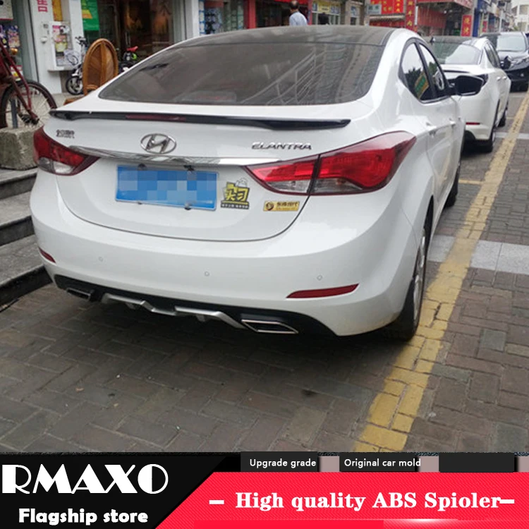 Спойлер для Hyundai Elantra 2012-2015 спойлер высокого качества из АБС-пластика цветной