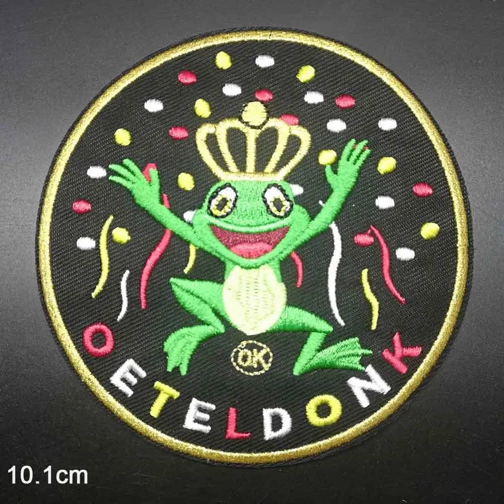 Oeteldonk эмблема полная вышитая лягушка карнавал для Нидерландов утюжок на вышитые