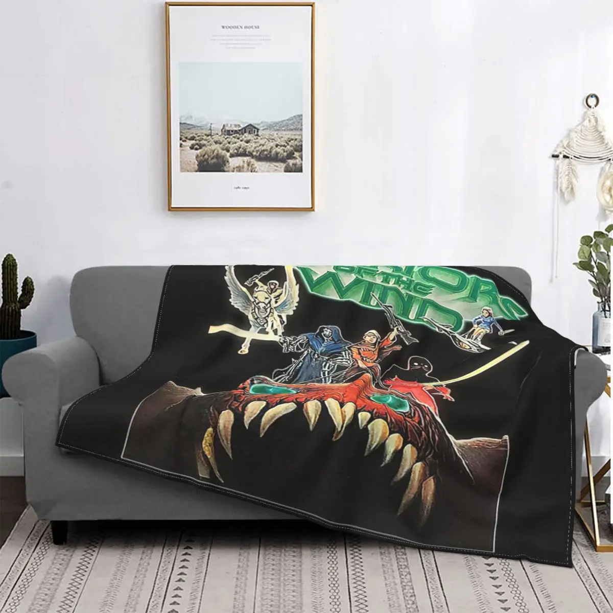 

Warriors of the Wind ))(( 80s Cult Classic Anime Fan Design Flannel Microfiber Plush Throw Blanket Home decoration