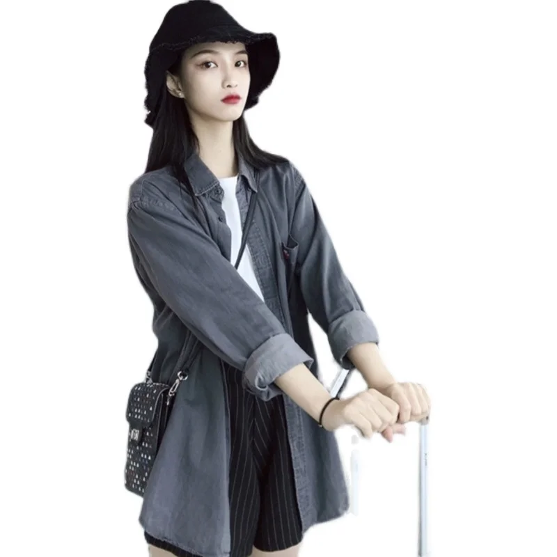 

Новинка весна-осень Удобная женская блузка в гонконгском ретро-стиле с принтом МАЗ