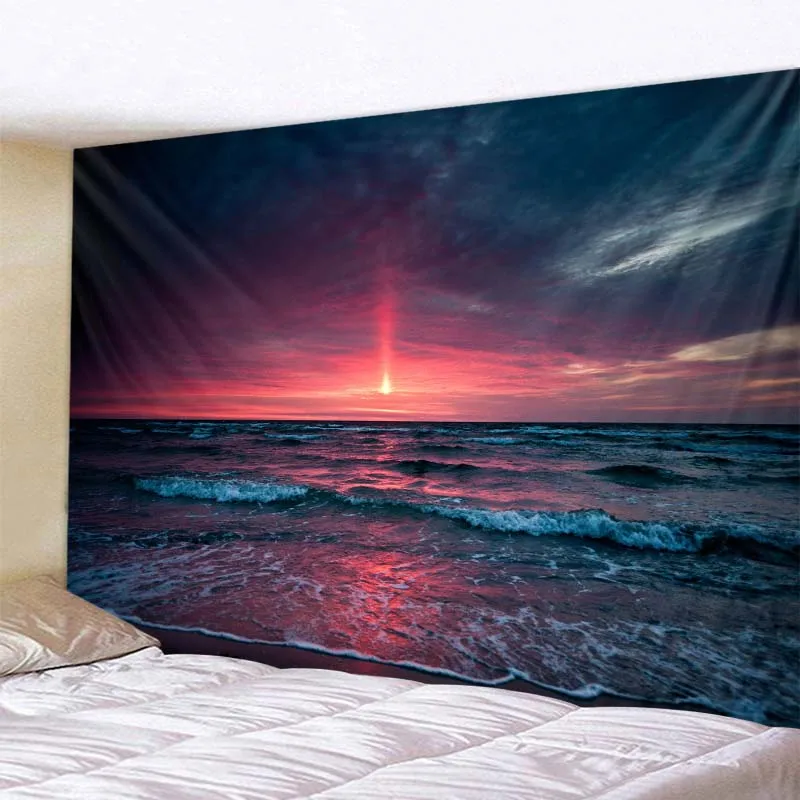 

Sunrise Sunset Seascape Tapestry Wall Hanging Room Decoration Background Cloth Yoga Mat Beach Mat Outdoor Picnic Mat Sheet