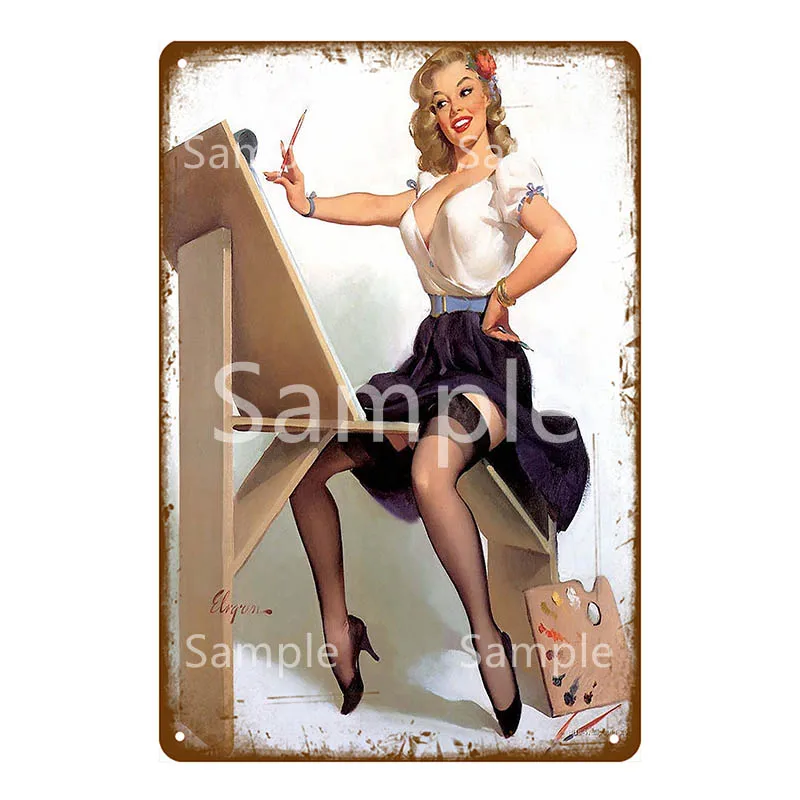 Жестяные знаки с русской девушкой металлические плакаты винтажные настенные