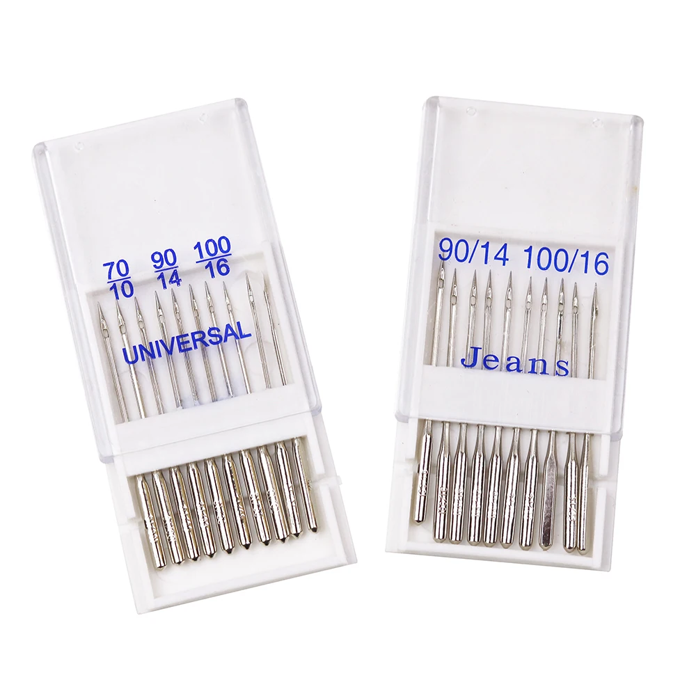 D&D 20pcs Home Sewing Machine Needles Sewing Needles Ball Point Head 70/10 90/14 100/16 DIY Jeans&General Sewing Accessory images - 6