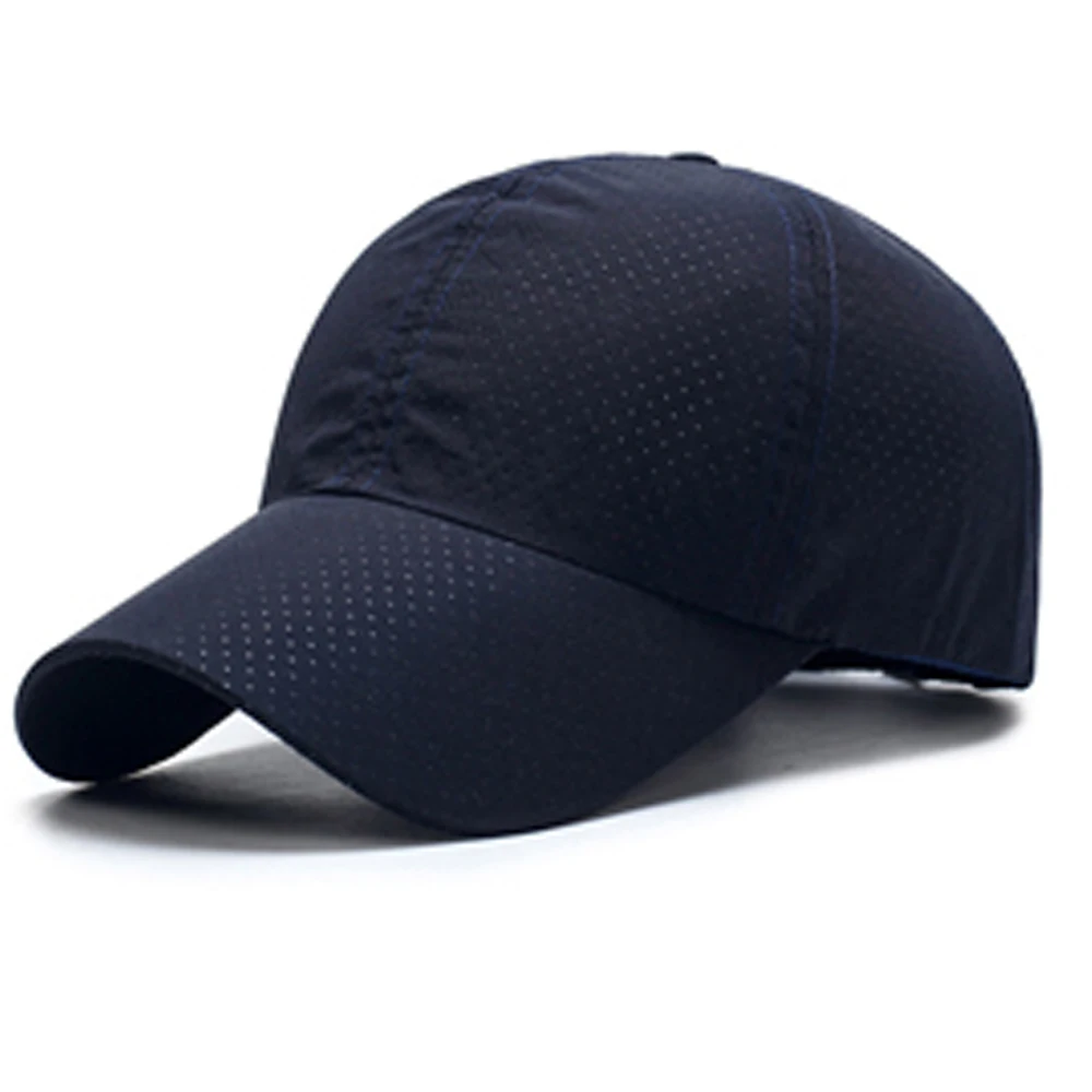 Однотонная летняя бейсболка для мужчин и женщин быстросохнущая сетчатая Кепка