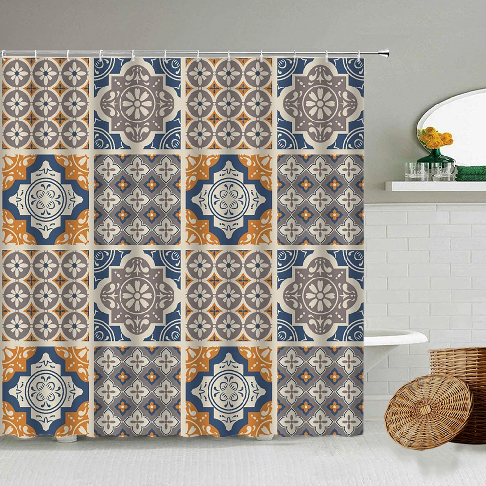 Занавески для душа из полиэстера водостойкие в стиле бохо |