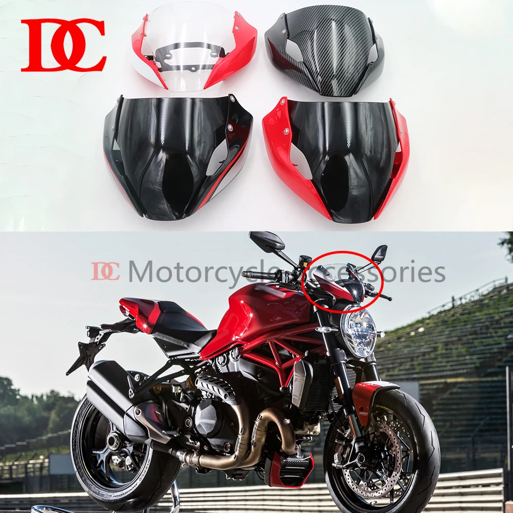 Аксессуары для мотоциклов Ducati Monster 797 821 1200R Передняя обтекатель на носу как часть