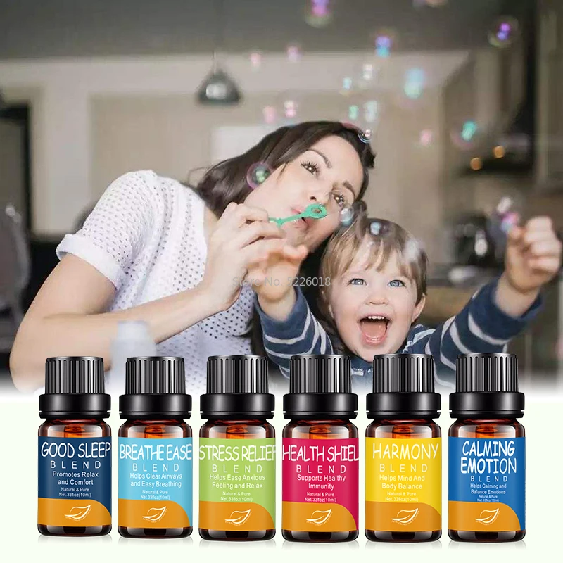 6 шт./компл. Чистое Эфирное Масла для диффузоры органических Натуральное эфирное