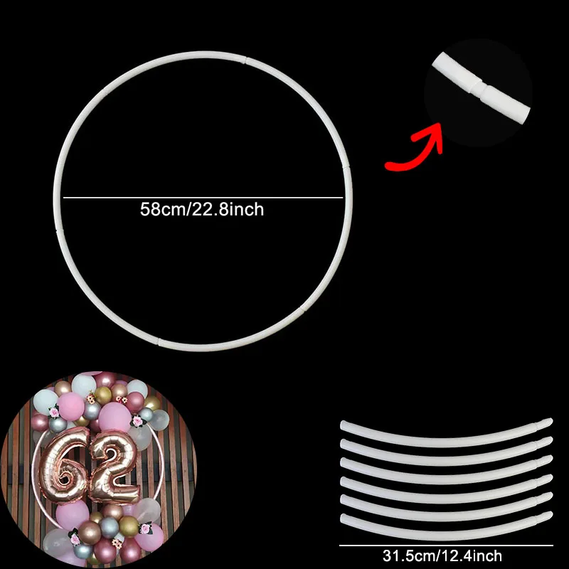 58/78 см круглый пластиковый шар кольцо гирлянда круг обруч Свадьба Арка детский