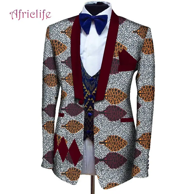 Частный индивидуальный Мужской Блейзер Dashiki с отложным воротником на одной