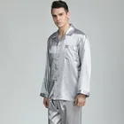Мужская Шелковая пижама с принтом, пижама, Мужская пижама, шелковая пижама в современном стиле, домашняя Мужская атласная мягкая и удобная Пижама для сна
