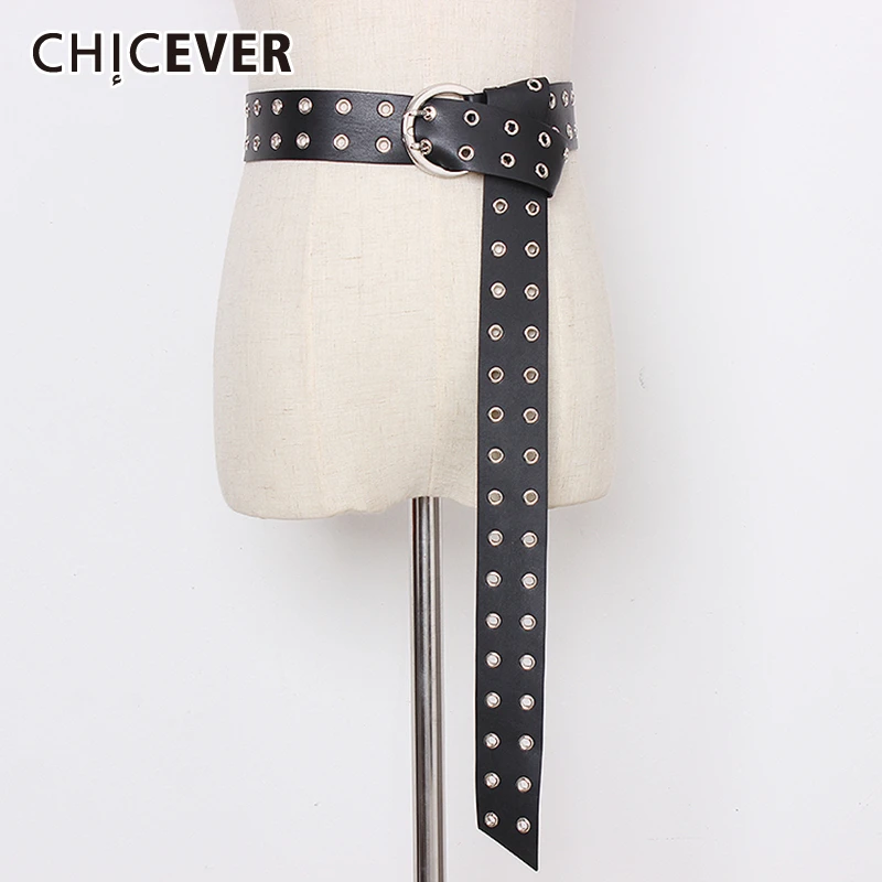 CHICEVER летние корейские из искусственной кожи ремни для женщин выдалбливают