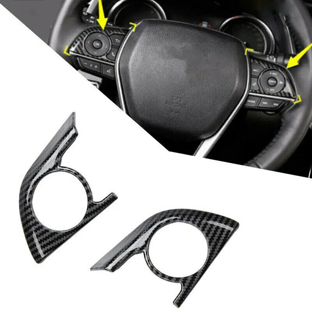 Отделка рулевого колеса из углеродного волокна 2 шт. автомобильные аксессуары