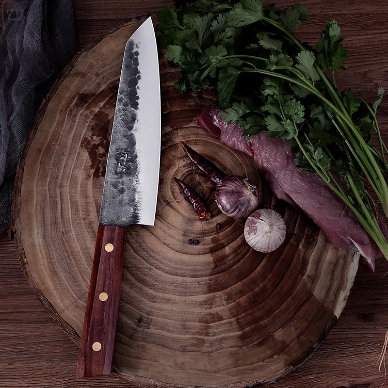 Dengjia-cuchillo Susi de acero inoxidable 5Cr15MoV, utensilio forjado Manual para Chef, cocina, hogar, rebanador de carne, cortadora de verduras-4
