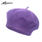 Женская осенне-зимняя зеркальная черная Корейская литературная британская военная шляпа Женская плоская шапка головной убор осень-зима 2018 Новинка