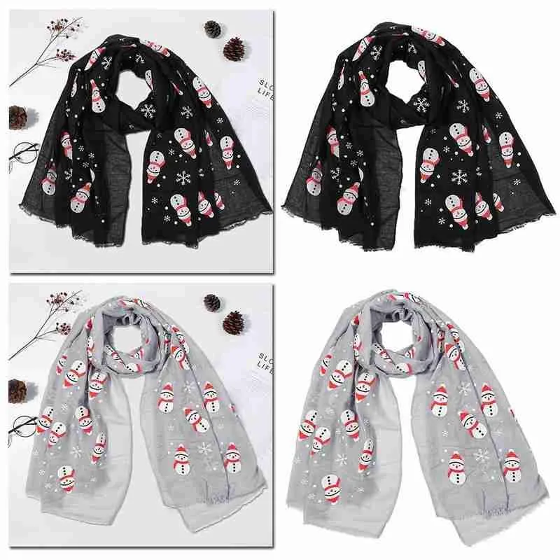 

1Pcs Scarf Christmas Elk Print Warm Winter Flake Scarf Sweet And Lovely Warm And Comfortable Delicate And Festive Comfortab