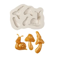 mushrooms and snails baking molds bakery accessories silicone molds resin biscuit molds cake decoration mould candy bar