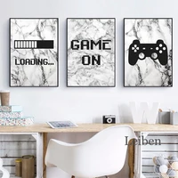 cartoon game marble art posters and prints nordic minimalist canvas painting wall picture modern home decor boy room game room