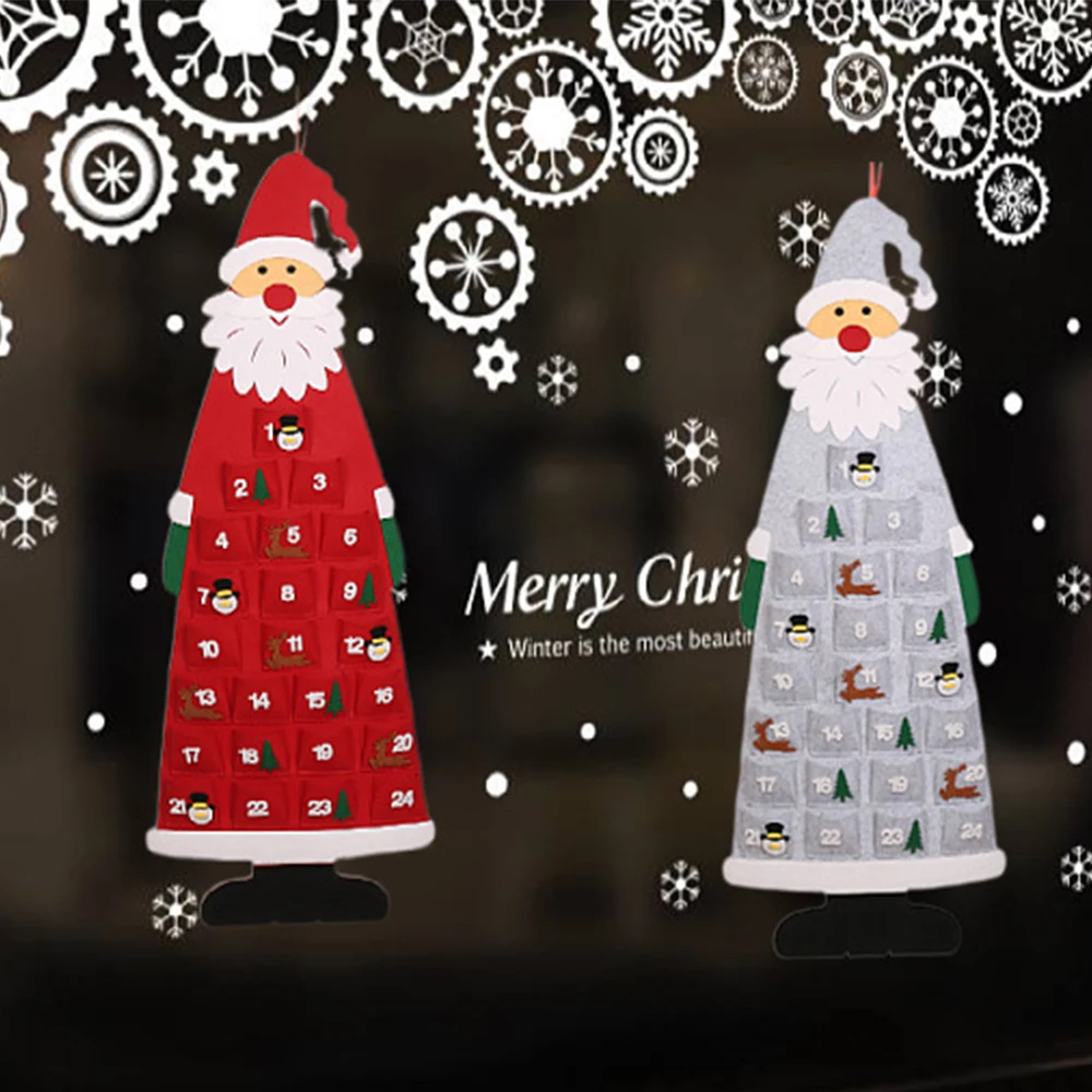 

DIY Christmas Tree Calendar Santa Claus Unique Party Supplies Christmas Ornaments Calendar Create 2 Styles