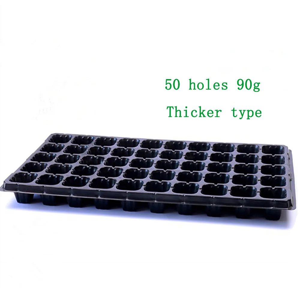 50 holes 90g 10 шт. поддоны для выращивания сада лотки для рассады сверхпрочные поддоны для проращивания семян цветочные горшки для питомника коробка для выращивания - Цвет: 50 holes 90g