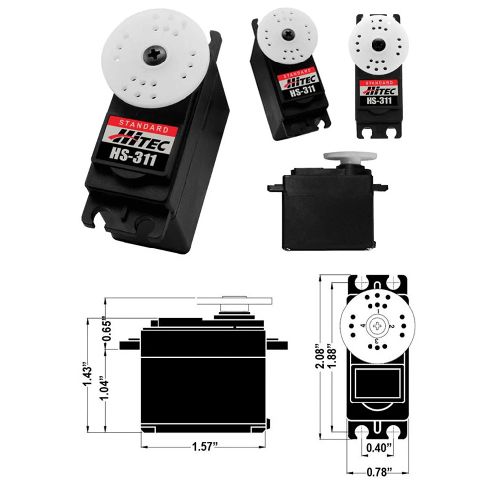 Оригинальный HS 311 дешевый стандартный аналоговый сервопривод гарантия качества