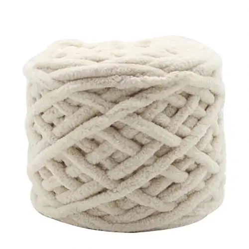 Beige White Soft Thick Cotton Knitting Woolen Yarn Ball DIY Handcraft for Sweaters Scarves New - Цвет: Beige White
