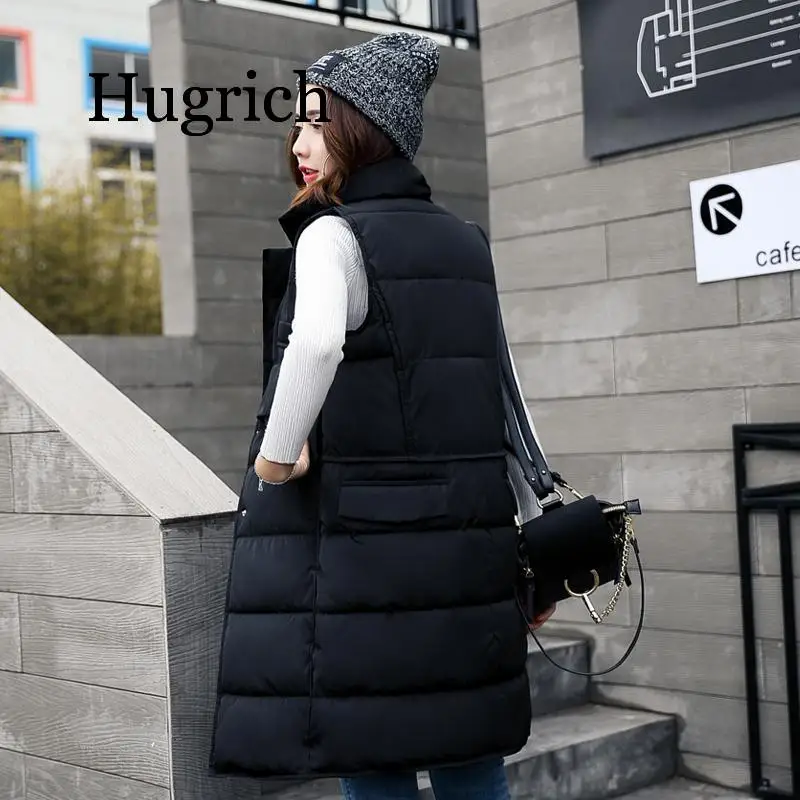 

2020 Autumn Winter Cotton Vest Women Ladies Casual Waistcoat Female Sleeveless Long Vest Jacket Slim Fit Warm Simple Coat