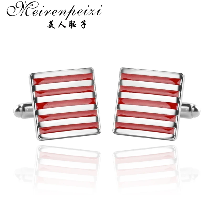 2 цвета классические мужские запонки в черно белую полоску французские свадебные