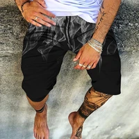 mens 3d summer fashion shorts hawaiian beach pants drawstring waist loose large size s 6xl hot flame theme