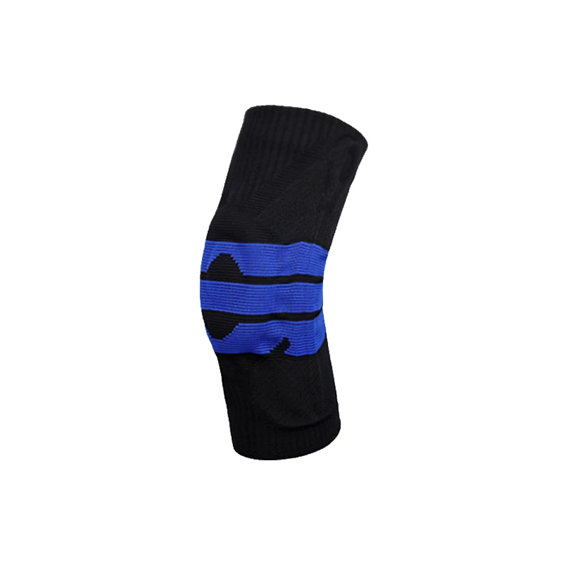 Short Black Blue 1 шт. наколенник компрессионный наколенник эластичный наколенник для бега Баскетбол приседания безопасный наколенник рукав - Цвет: Short Black Blue