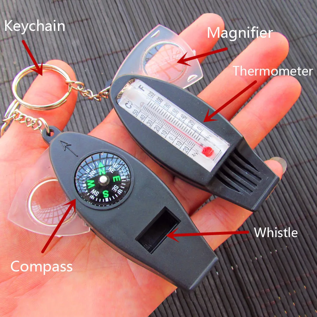 4 в 1 многофункциональный термометр кемпинг спасательный свисток