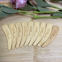 wholesale custom logo skin care tools wood beauty tool facial mask lotion cream spoons