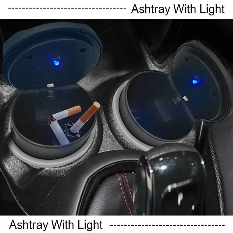 Контейнер для излишков пепла и мусора с подсветкой для автомобиля Car LED Ashtray Garbage Storage Cup Container Cigar Ash Tray For BYD Qin100 EV Tang DM 100 MAX Yuan E5 E6 Si M6 G3 G5 G7.