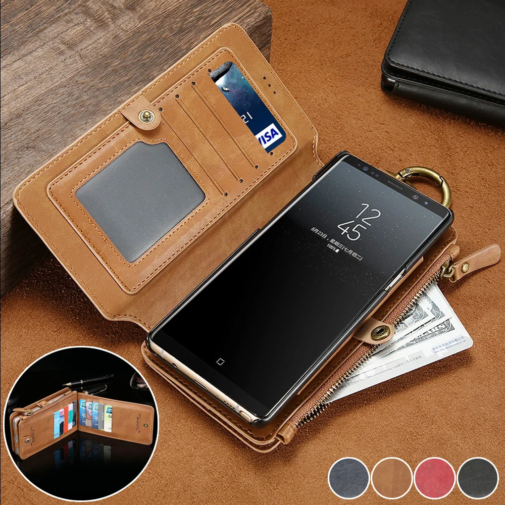 Кожаный чехол книжка для Samsung Galaxy S20 S10 S9 S8 Plus S7 S6 Edge|leather wallet case|case for samsungcase samsung s6 |