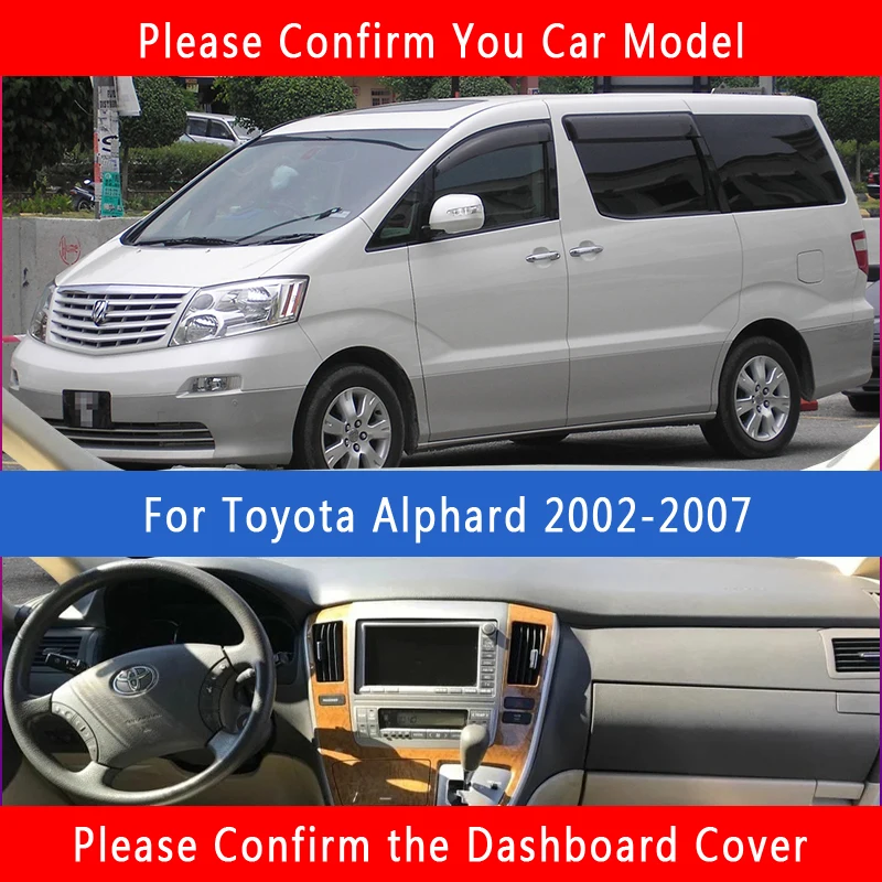 PNSL чехол для приборной панели автомобиля коврик Toyota Alphard Vellfire 10 AH10 2002-2007 защита от