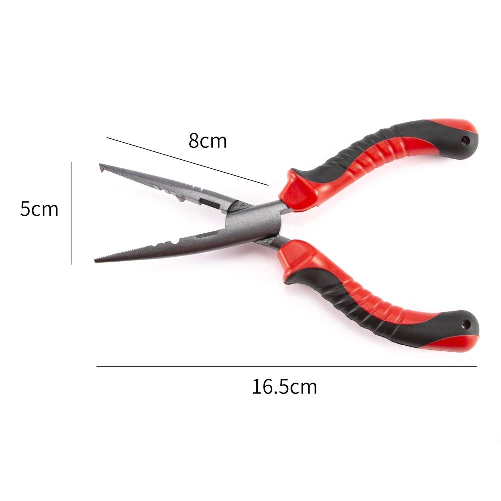 

Stainless Steel Fishing Pliers Sea Fishing Scissors Braid Swivel Snap Hook Tools Split Ring QW