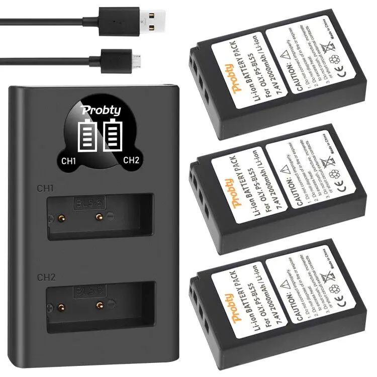 2000 мА/ч BLS-5 BLS5 BLS-50 BLS50 Батарея или светодиодный USB Зарядное устройство для цифровой