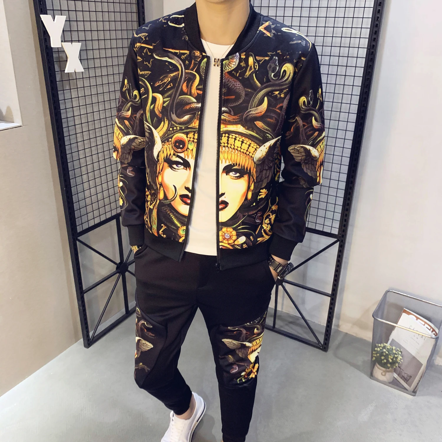 Комплект из 2 предметов спортивный костюм куртка + штаны Chandal Hombre для мужчин мода