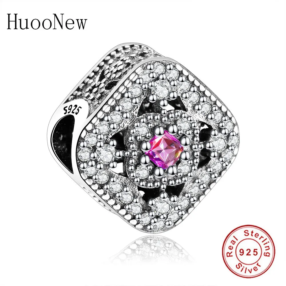 

Розовый кристально чистый фианит кубические бусины подходят оригинальные Амулеты Браслет из стерлингового серебра 925 пробы ювелирные изде...