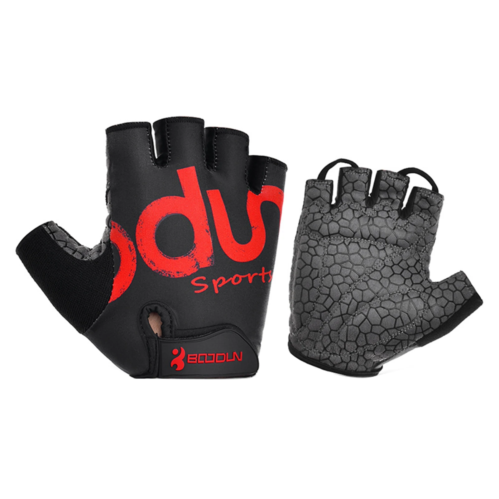 

Microfiber Half Finger Gloves Soft Padded Short Finger Glove Hook & Loop Closure Easy Take off for Riding Fitness Summer K2