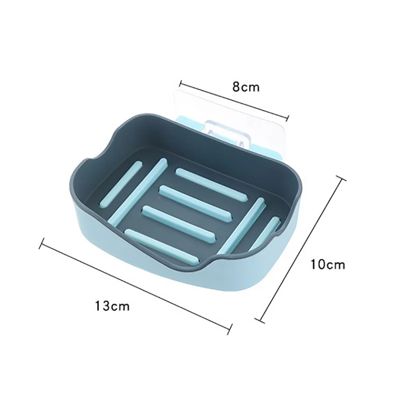 

Double Layer Soap Rack Self-adhesive Wall Mounted Soap Drain Holder Soap Sponge Dish Box Soap Drainer Bathroom Storage Accessory