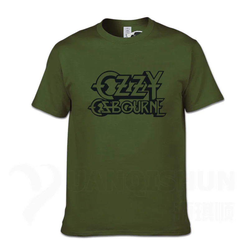 ArmyGreen 2 Новинка, Ozzy osborn, летние футболки, 16 цветов, мужские брендовые хип-хоп футболки с коротким рукавом, на заказ, с принтом Ozzy, панк-рок, футболки, Топ - Цвет: ArmyGreen 2